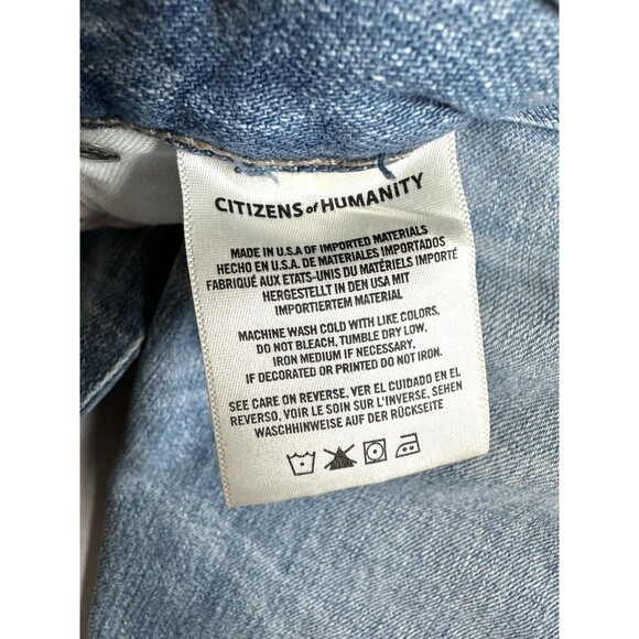 Citizens of Humanity Women's Crop Slim Emerson Jeans Size 24 Boho Side Stripe - Picture 10 of 16
